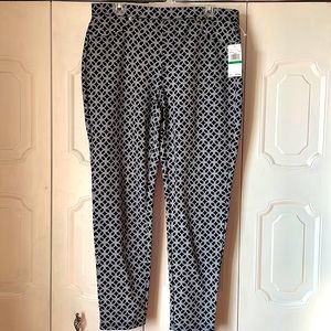 Michael Kors black and white patterned pants size L